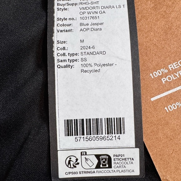 Vero Moda Blue Long Sleeve Top - Picture 7 of 8